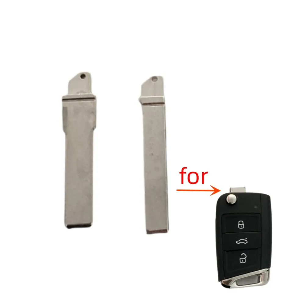 10pcs/lot Uncut Metal Car Key Blade MQB Original Remote Blank HU66 HU162T HU162 Blade for VW Volkswagon OEM MQB Flip Remote