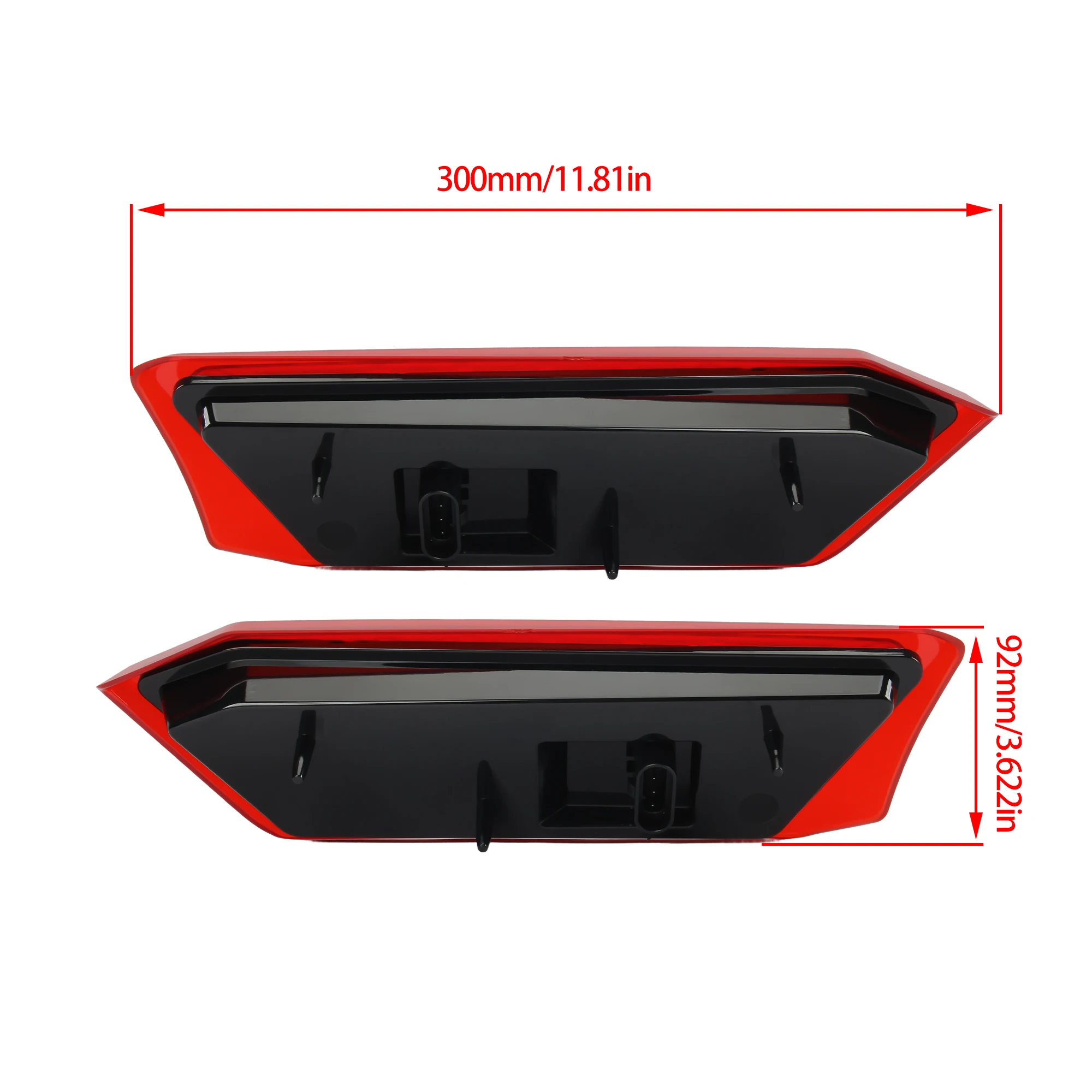 1 زوج UTV LED الفرامل الخلفية أضواء خلفية الدخان الأحمر ل بولاريس RZR 1000 900 XP 4 توربو 2014-2019 ATV رباعية أجزاء 2412341 2412342 #6