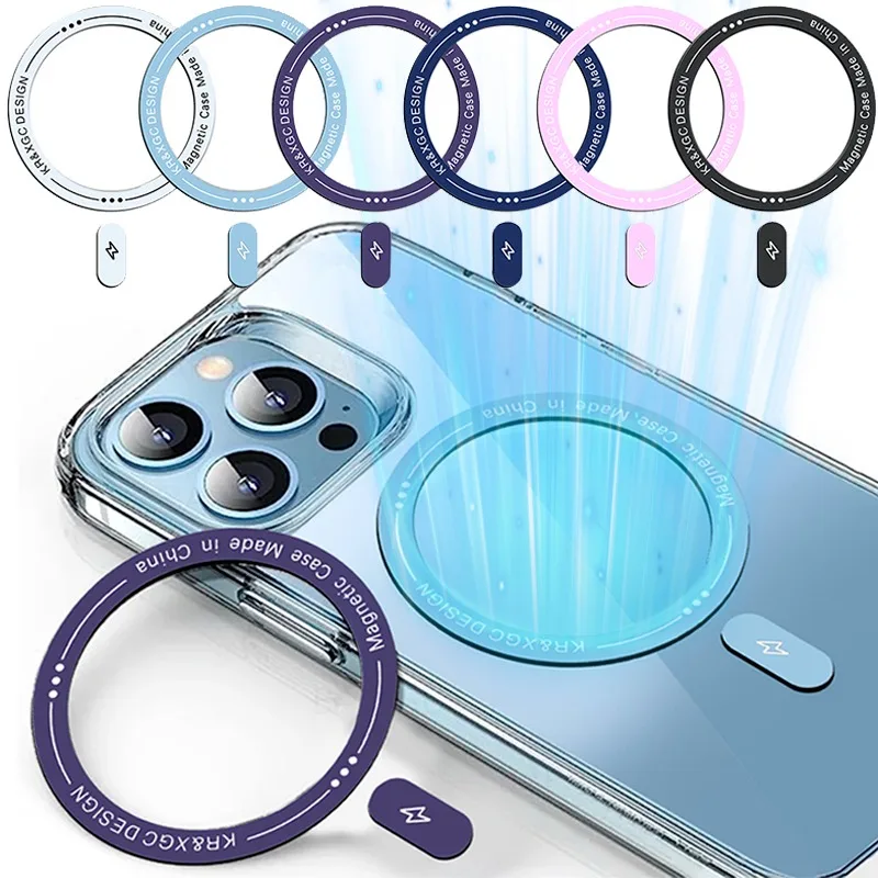 For Magsafe Magnetic Plate Ring for Apple IPhone 16 15 14 13 Plus 16 Pro Max Metal Sticker Wireless Charger Metal Plate Sheet