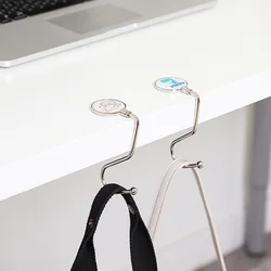 1pc Portable Folding Bag Hook Hanger Purse Handbag Holders Foldable Table Hook Women Handbag Organizer Office Desk Side hook