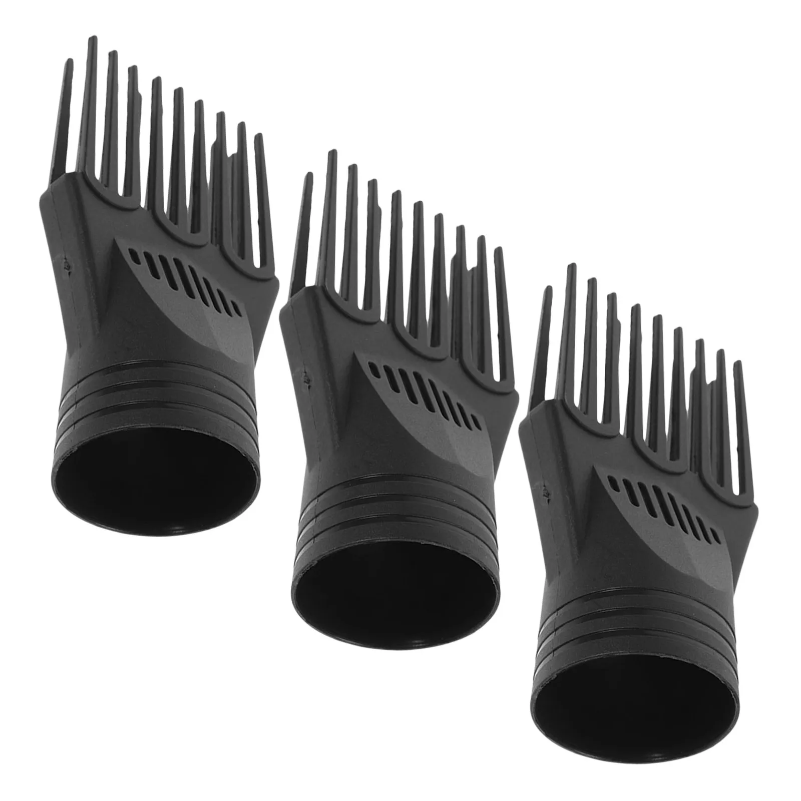 3Pcs Plastic Hair Dryer Comb Nozzle Replacement Set Lightweight Ergonomic Concentrator Attachment for Healthy