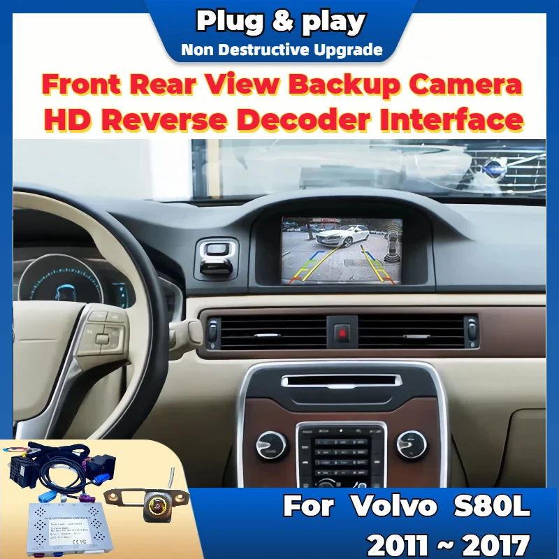 HD Parking Aid Reverse Camera For Volvo S80L 2011 ~ 2017 Work With OEM Screen Front Rear Backup Camera Plug & Play