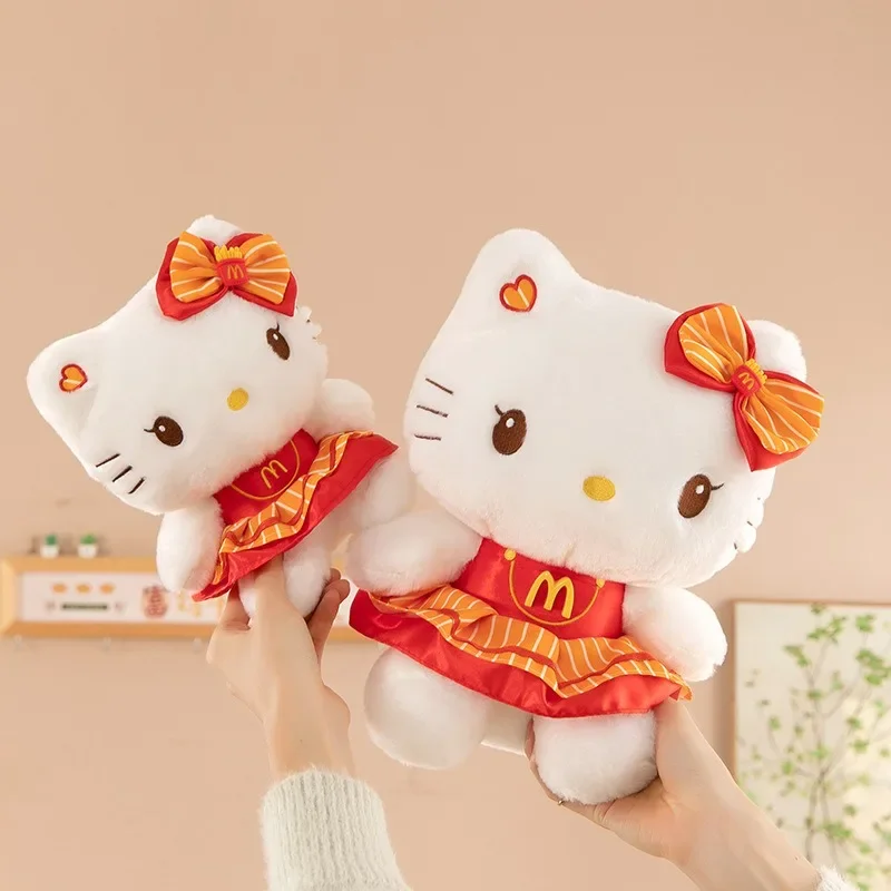 60CM Super Big Size Sanrio Cartoon Cute McDonald's HelloKitty Stuffed Animal Doll Plushies Children's Christmas Birthday Gift