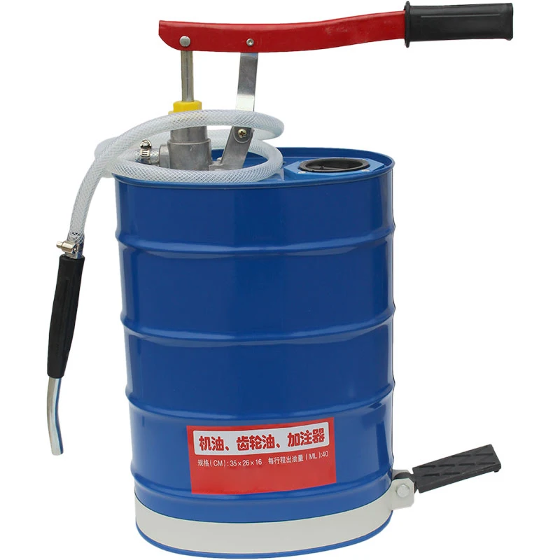 LT-10 Automobile Hand Crank Oil Gear Oil Filler Manual Pressure Transmission Oil Injection Pump Gear Box Tool Small Pot 10L