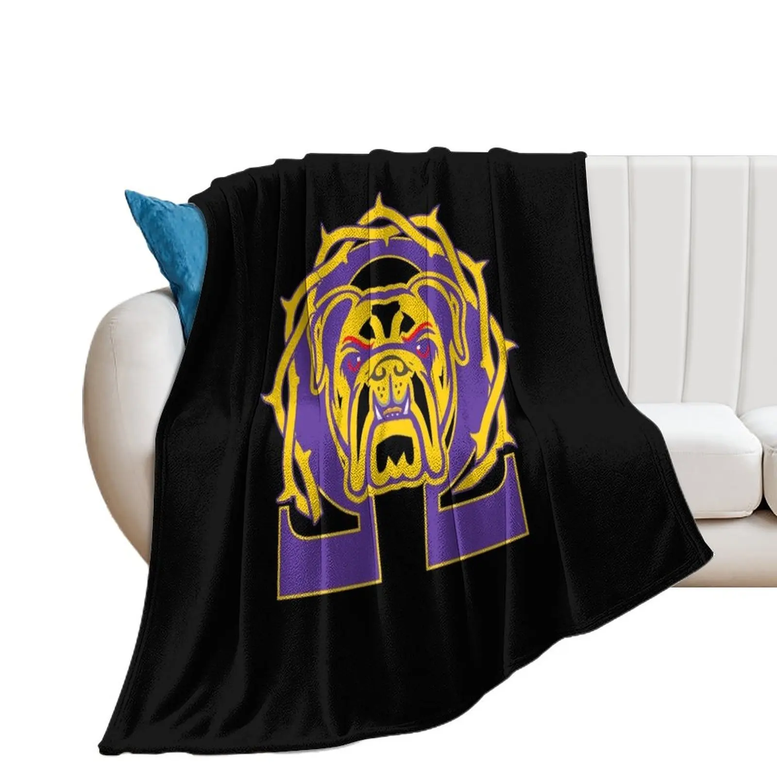 Men's Omega Que Dawg Psi Phi Purple Gold Fraternity Throw Blanket Flannels Travel Single Luxury Throw Blankets