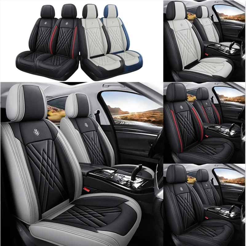 

Чехол на 5-местное автомобильное сиденье, полный комплект, универсальная роскошная подушка, защитные чехлы из искусственной кожи, водонепроницаемые для Ford Escape Explorer Bronco Sport