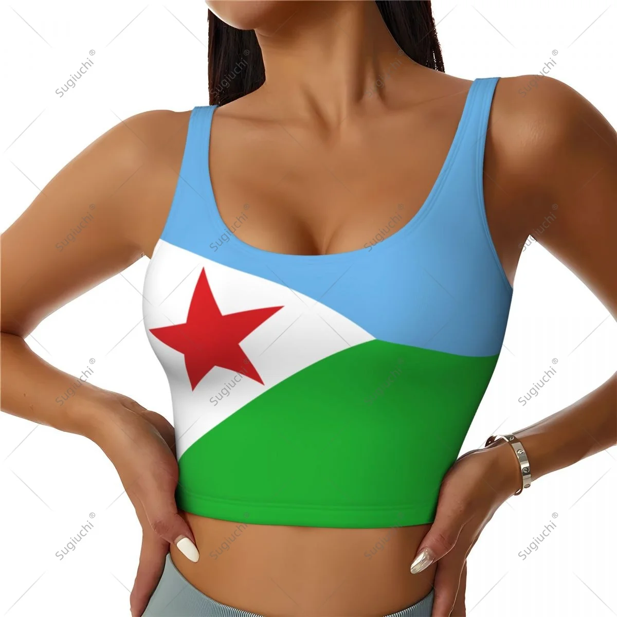 

Djibouti Flag Women Girl Activities Sports Vest for Female Yoga Vest Workout Vest Lightweight Trendy