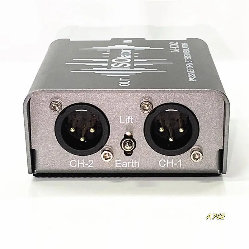 

1 Piece Passive Dual 6.35Mm To XLR Audio Stereo Signal Isolator 2 In 2 Out Eliminator Box Plastic+Metal As Shown For DJ Mixer