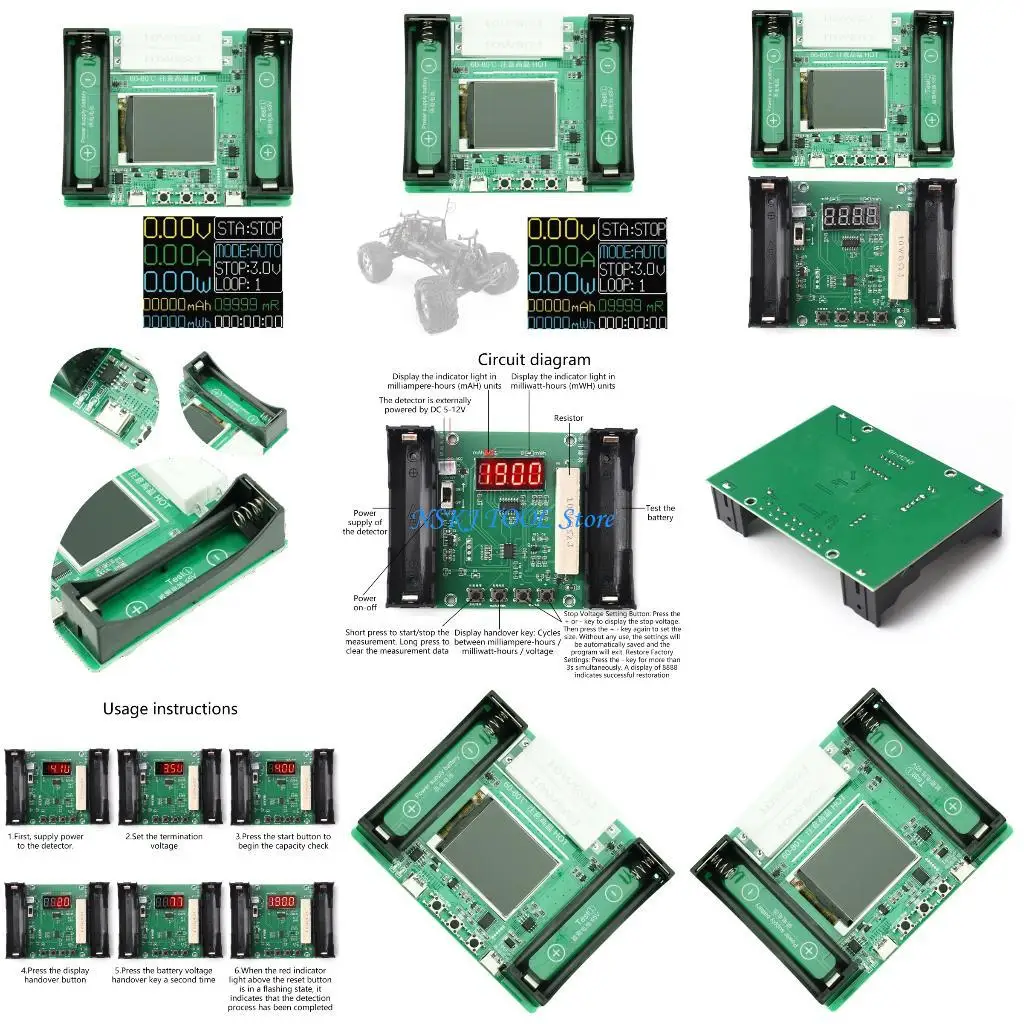 

L8RC Automatic 18650 Battery Capacity Internal Resistance Tester with 9 Cycle Charges