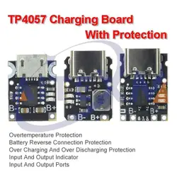 TP4057 1A lithium battery charging board module Polymer battery Type-C port with protection TP4056 upgrade version