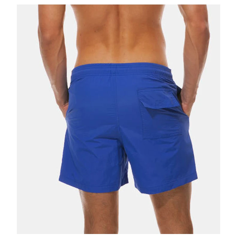 Celana pendek Jogging pria, Bawahan kasual pantai cepat kering musim panas warna polos