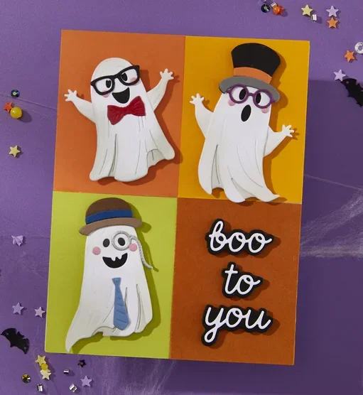 July Christmas Halloween Ghost  Holiday Joy House Cutting Dies Clear Stamps Stencil Hot Foil DIY Scrapbook Craft Decoration