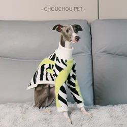 Suéter de cuello alto con estampado suave para perro, suéter grueso y cálido para mascotas, Galgo Italiano, invierno, nuevo