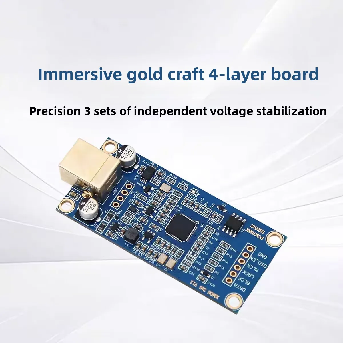 KYYSLB XMOS XU316 อินเทอร์เฟซดิจิตอล USB รองรับ DSD512 ใช้งานร่วมกับ Amanero sub card sinking gold 4 ชั้น PCB