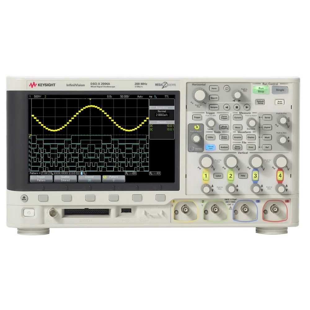 Keysight Oscilloscope DSOX2004A: 70MHz, 4 Analog Channels, with a Built-in Waveform Generator-1Pcs