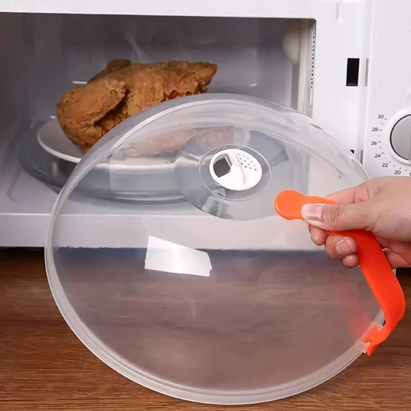Microwave Splatter Cover Heat Resistant Food Anti-splash Lid Dish Plate Cover Oil Proof Guard For Heating Meals Reheat Kitchen