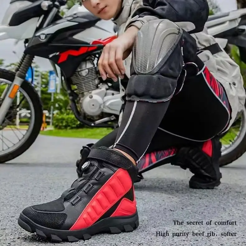 

Motorcycle Cycling Shoes Men Rider Off-Road Motorcycle Boots Racing Boots Anti-Slip Outdoor High Protection