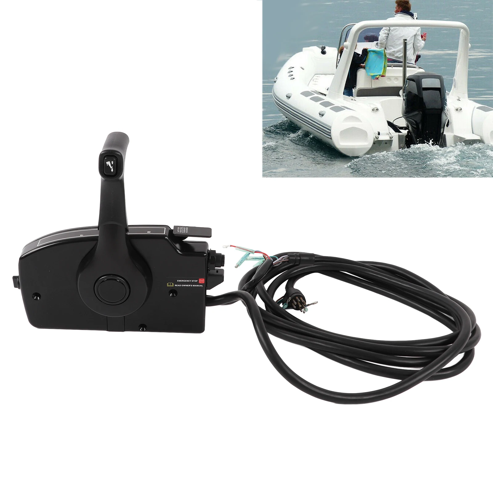 Kotak Remote Control Dudukan Samping Mesin Tempel 8Pin Pengganti 881170A15 untuk Kotak Remote Control Mesin Tempel Motor Perahu PT