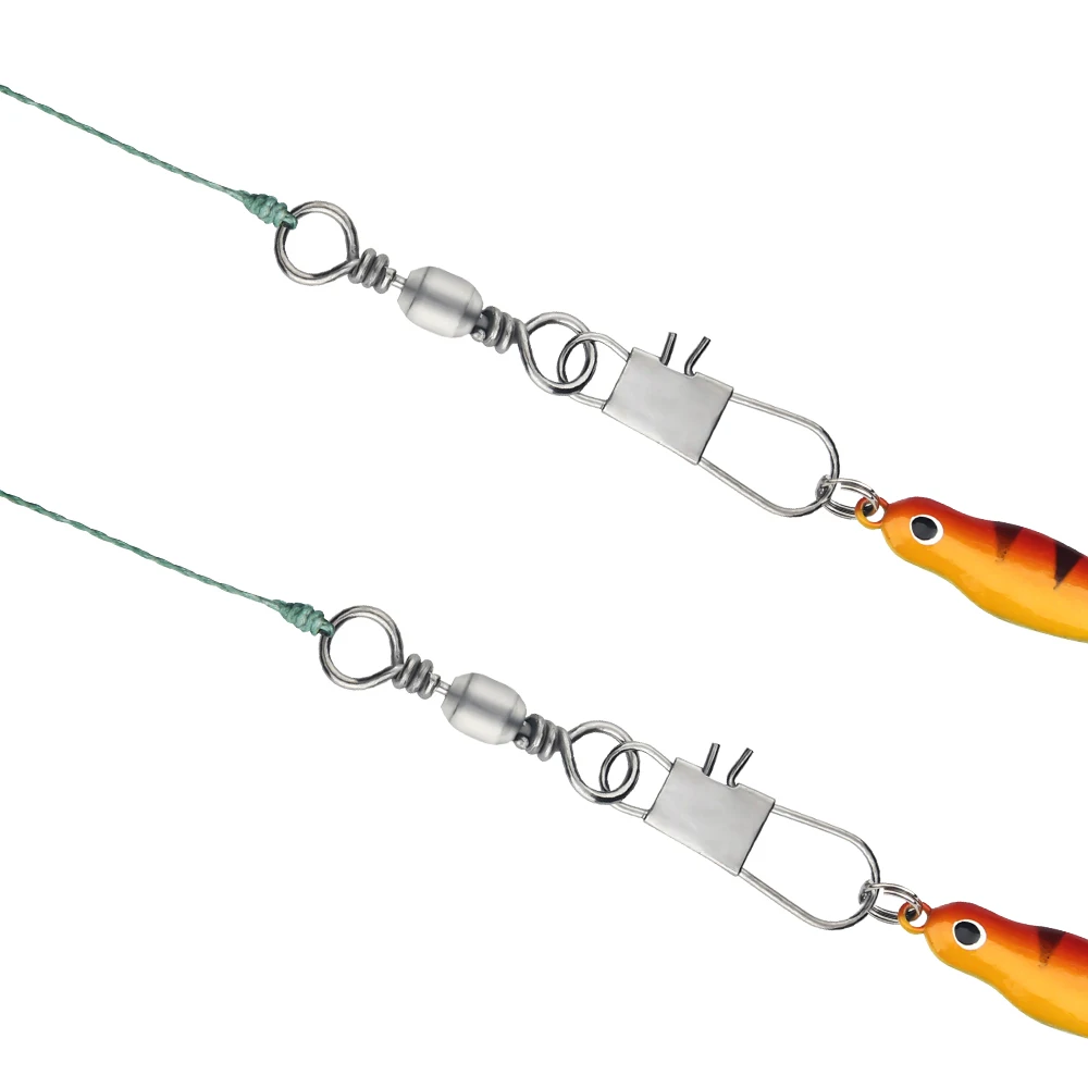 DNDYUJU 20-100pcs Carbon Steel Pike Fishing Barrel Bearing Rolling Swivel Pin Fishhook Lure Connector FishingAccessories Tackle