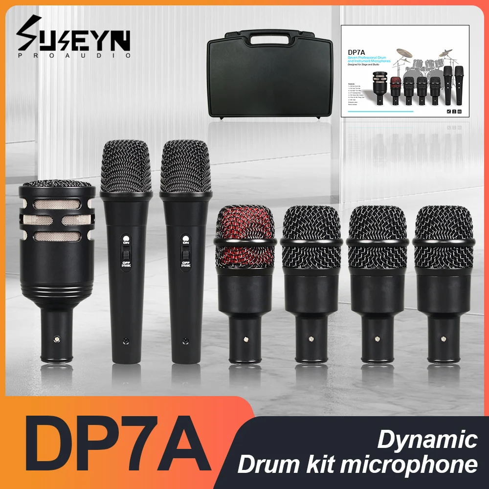 

DP7A 7 Drum Microphone with High Quality Reception for Outdoor Performances and Indoor Recording