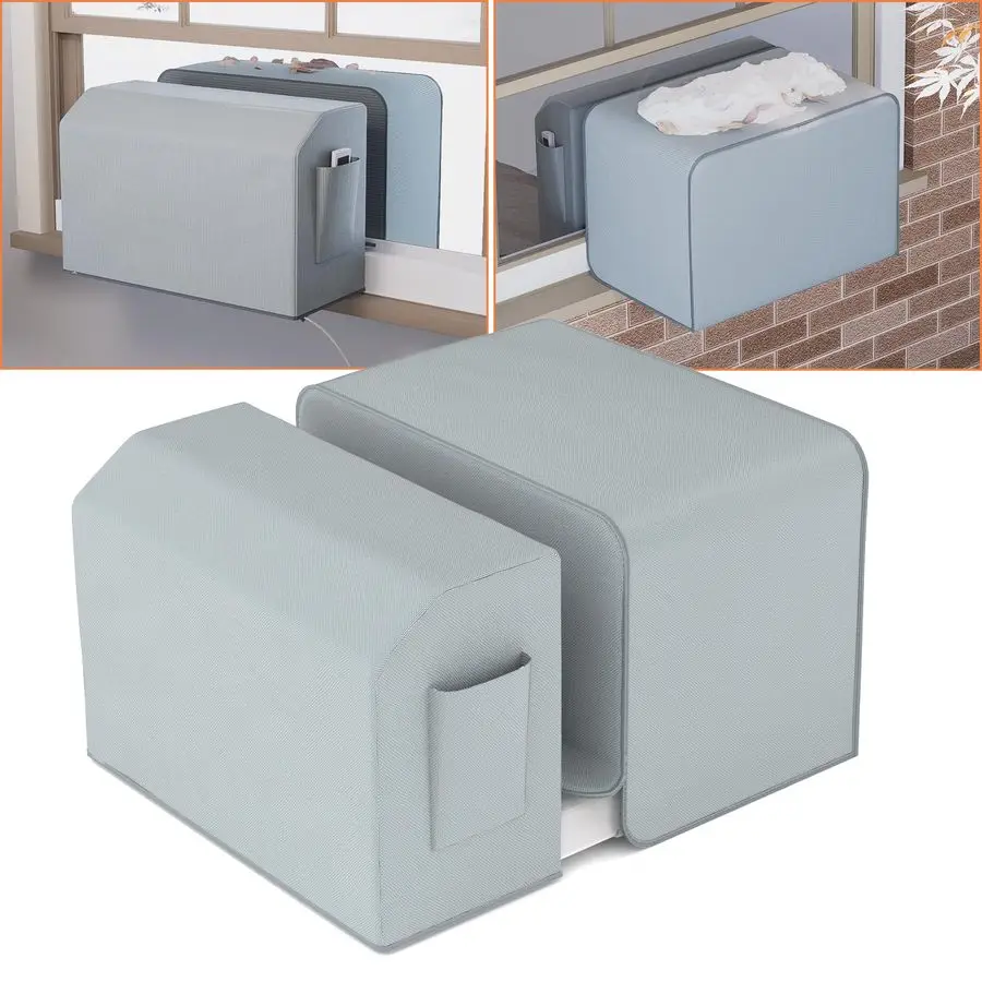 

UShaped Air Conditioner Cover Set, Outdoor Air Conditioner Cover with Foil amp Indoor Air Conditioner Cover, Full Coverage and D