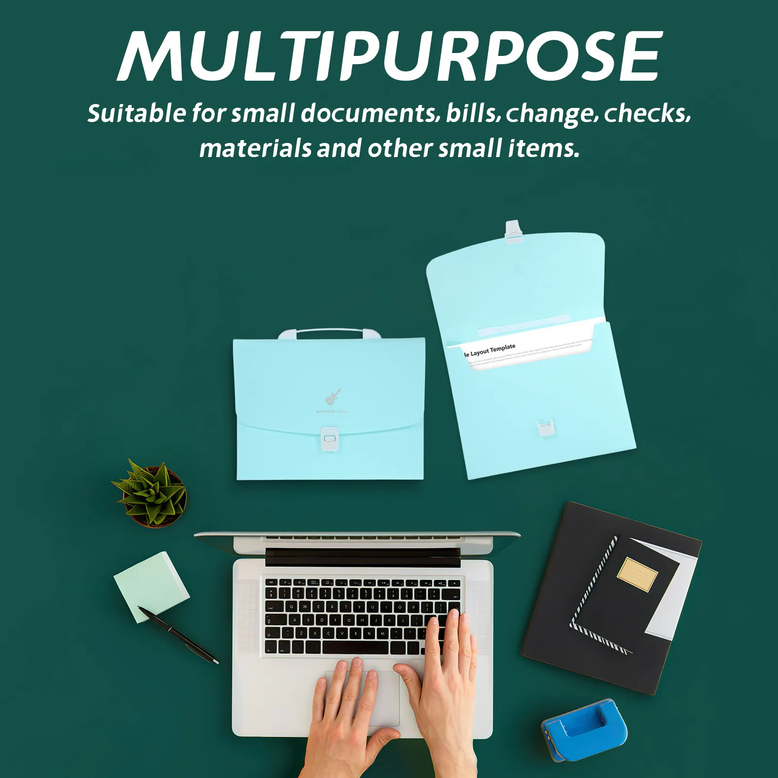 

Expanding Accordion File Folder Portable Lightweight Document Organizer for A4 Papers Bills Receipts Coupons Tickets Checks