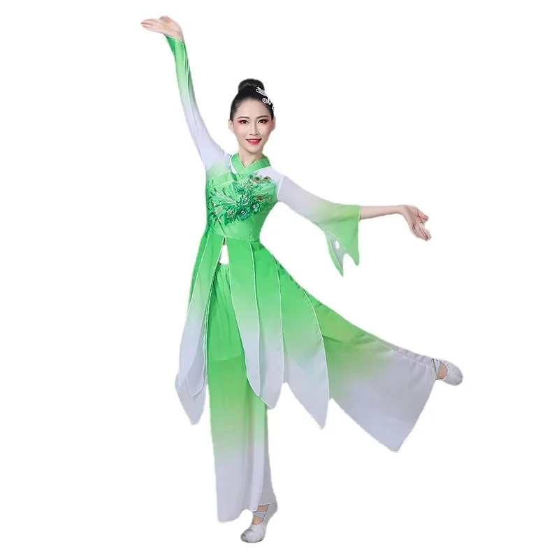 Classical National Yangko Costumes for Women Ancient Chinese Folk Dance Traditional Fan Dance Outfit Yangko Performance Clothing