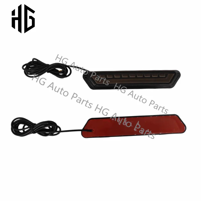 Universal Auto Modified Parts Amortecedor traseiro, Difusor labial, Decoração de luzes de freio, Luzes estroboscópicas para todos os carros, Acessórios do carro