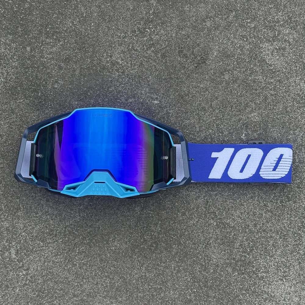 Hochwertige Motocross-Brille für Herren, Winddicht, Sandschutz, HD-Gläser, UV400-Schutz, Motorrad- und Radsportbrille für Rennen