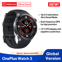 All New OnePlus Watch 3 Global Version Smart Watch 1.50 inches AMOLED 32GB Memory Snapdragon W5 Wear OS by Google NFC IP68 5ATM
