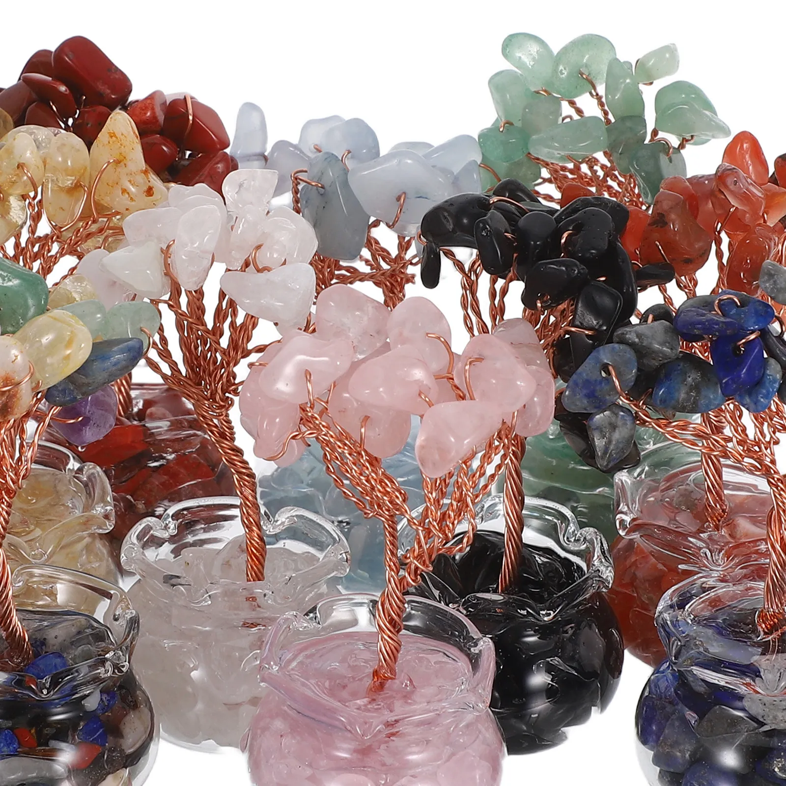 12Pcs Mini Crystal Money Tree - Home Office Feng Shui review and price
