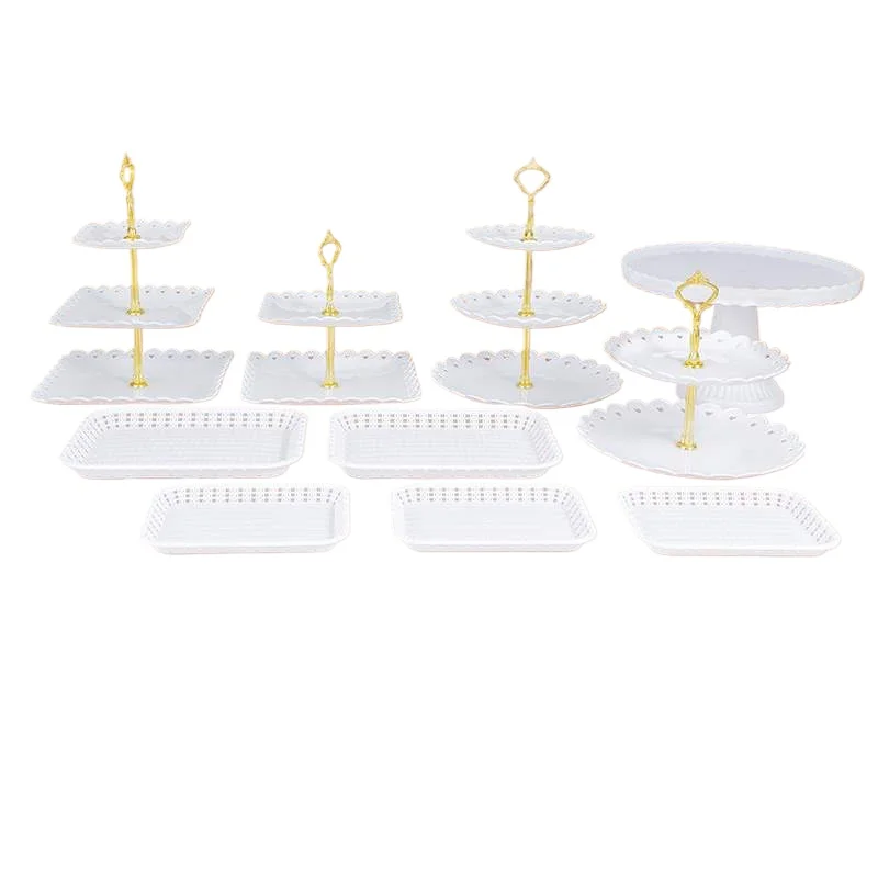 

Birthday decoration dessert table ornament display stand, wedding party table set, dim sum cake plastic tray shelf