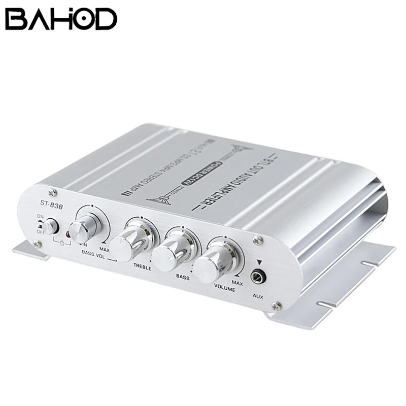 

BAHOD 20 Вт * 2 + 40 Вт 2,1-канальный усилитель 12 В компьютерный усилитель с регулировкой высоких и низких частот для домашнего кинотеатра