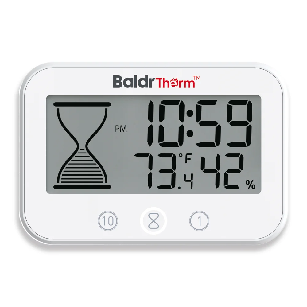 Baldr IP67 Waterproof Digital Countdown Timer Large LCD Screen Clock Kitchen Bathroom Shower Wall Hygrometer Thermometer Gift