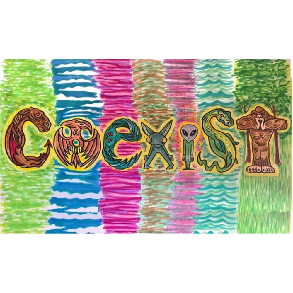 Custom COEXIST FLAG 3x5ft polyester Decoration 2x3ft Banner