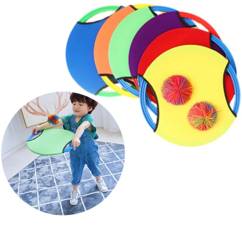 

Kids Toy Racket Throwing Catch Ball Outdoor Game Set Funny Ball Toy Parent Child Easy Interactive Outdoor Sports Games