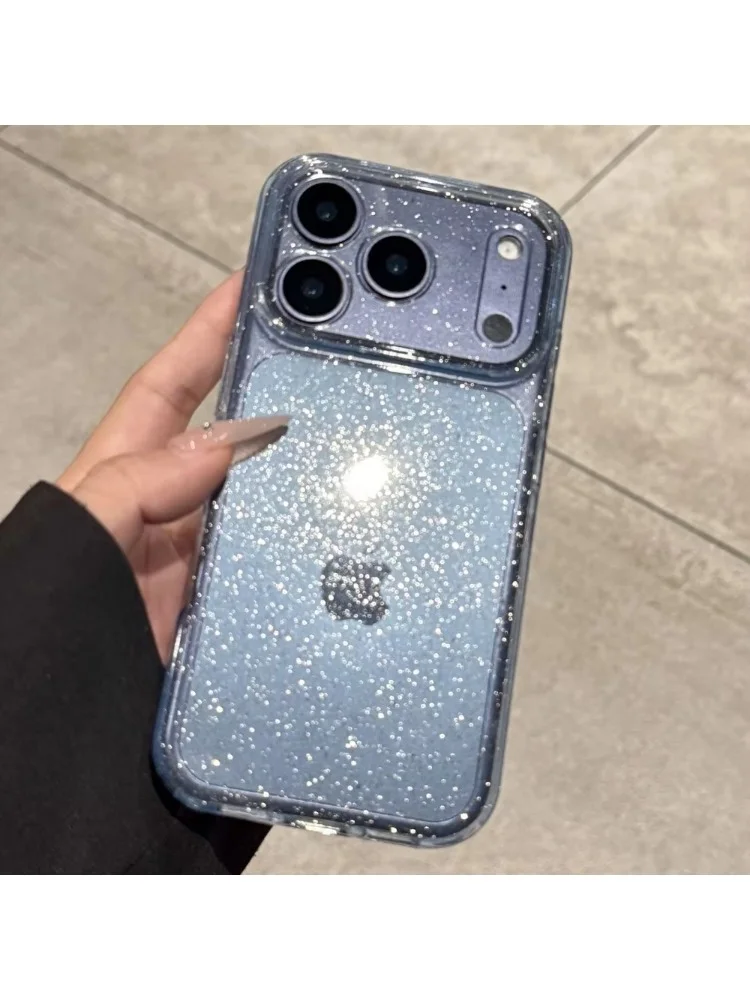 Luksusowe, błyszczące, silikonowe, przezroczyste etui na telefon iPhone 18, 17 Air, 16, 15, 14 Plus, 13, 12, 18 Pro Max, miękka, przezroczysta obudowa z TPU. — 2