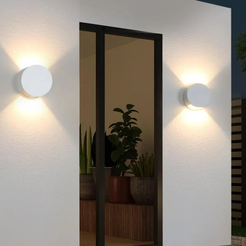 Lámpara LED de pared para exteriores, luz moderna impermeable IP65, para porche, villa, jardín, patio, exterior, interior, dormitorio, sala de estar