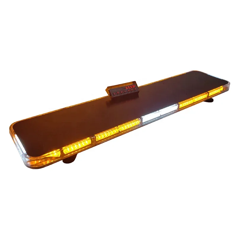 Safety Flashing Beacon Ultra-thin Led Car Warning Lightbar Led Yellow And White Light Bar 12v 24v Led Light Bar Ip65 Waterproof