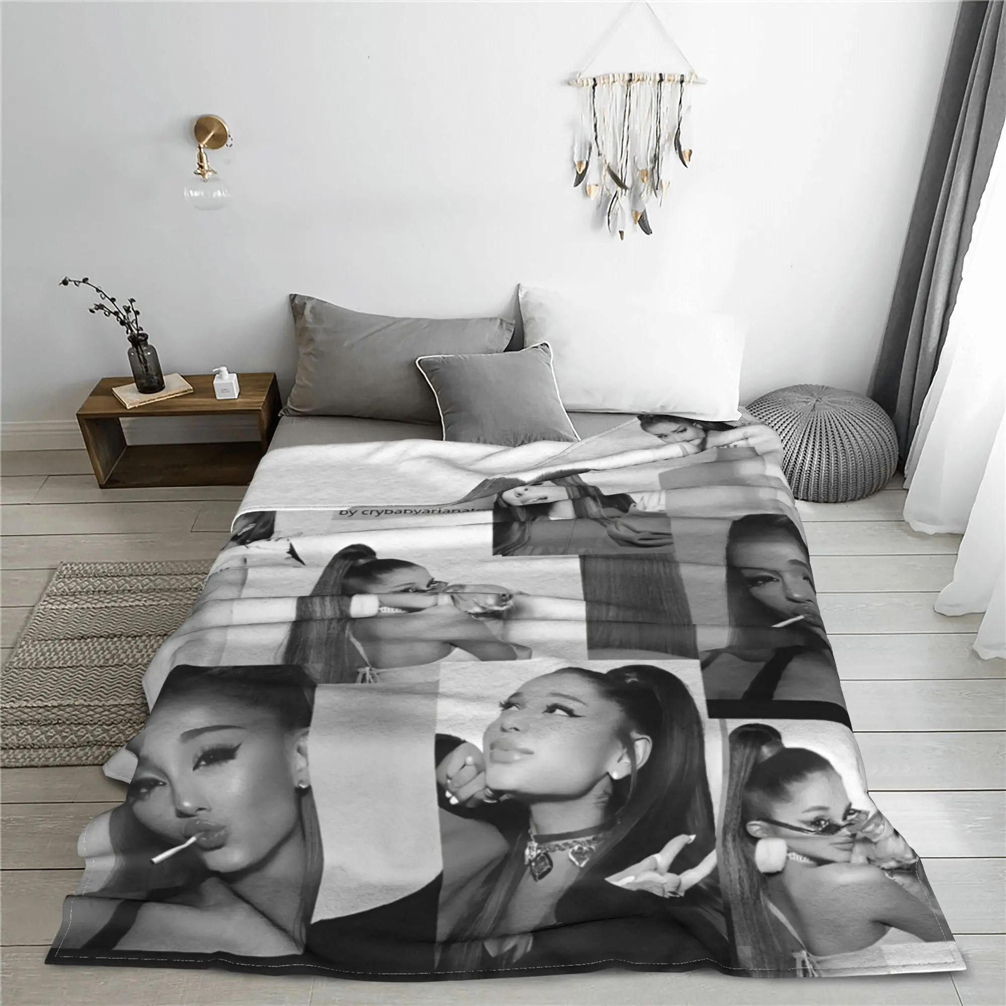 Arianas Grands Pop Singer Blankets Fleece Autumn/Winter  Breathable Soft Throw Blanket for Bedding Office Bedding Throws