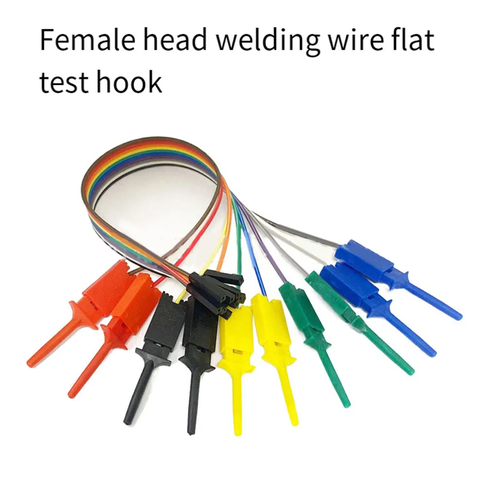 25cm 10 Needle Hook Clamp Kit 5 Color Logic Analyzer Cable Clamp Probe Electrical Equipment Supplies Multimeter Test Connect