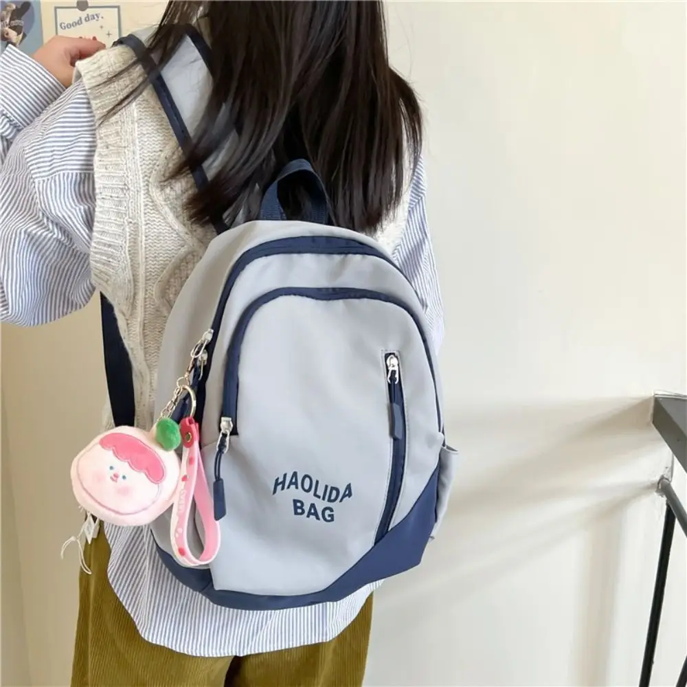 

Casual Ins Students Backpack Simple Cool School Bag Large Capacity Fashion Shoulder Bag Girls Boys