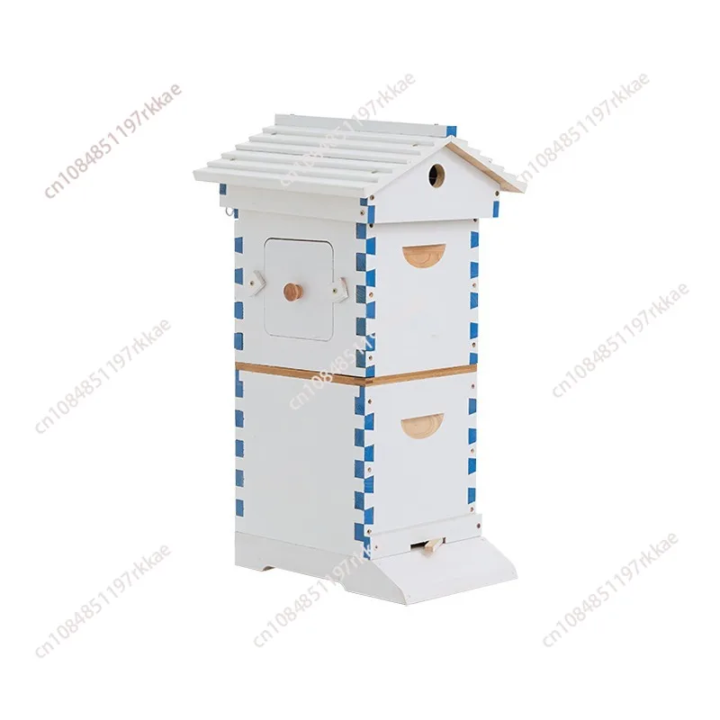 Mini Flow Hive Waxed Cedar Beehive UV Coated Wooden Langstroth Bee Box with 4 Flow Frames & Beekeeping Starter Kit