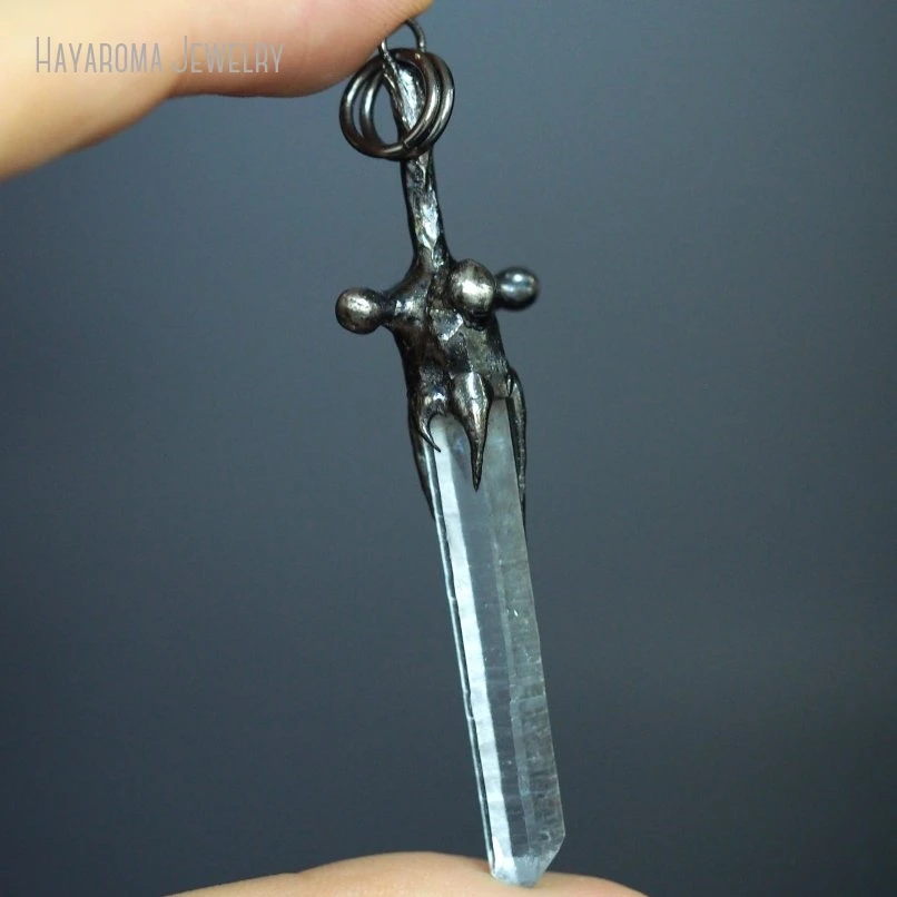 10Pcs Clear Crystal Cross Crisscross Sword Ensiform Christian Necklace Pendant Y2K Jewelry Charm
