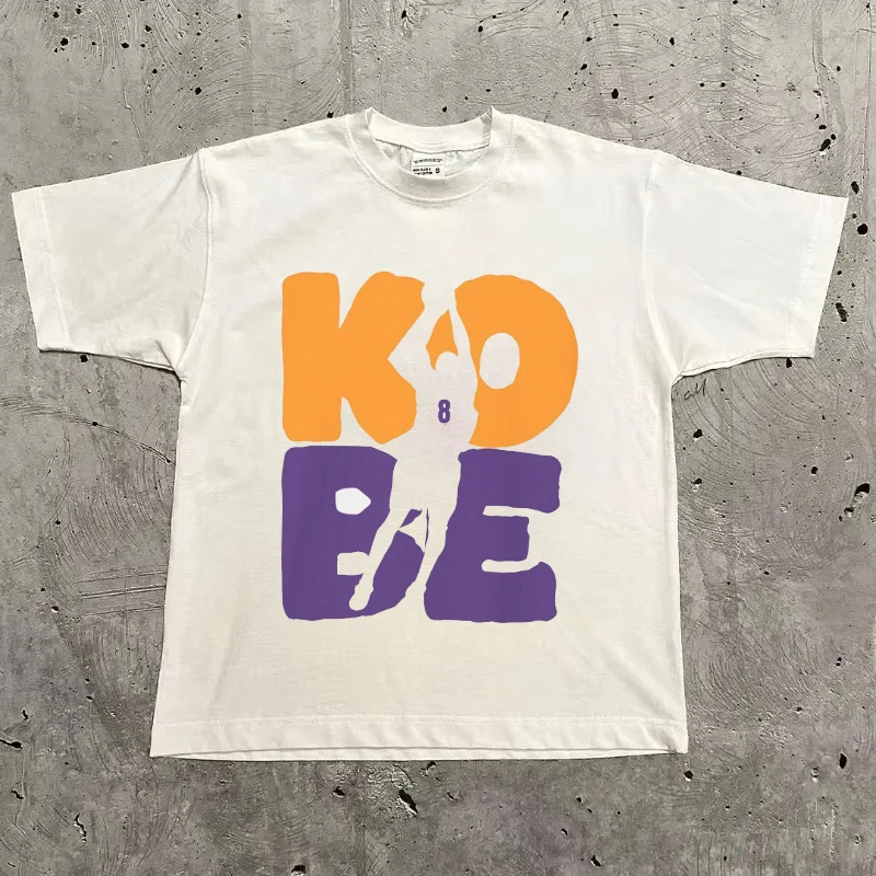 

American Harajuku High Streetwear Basketball Tops Y2k Oversized Couples Goth Hip Hop Cotton Short Sleeve Men Women Looe T Shirt