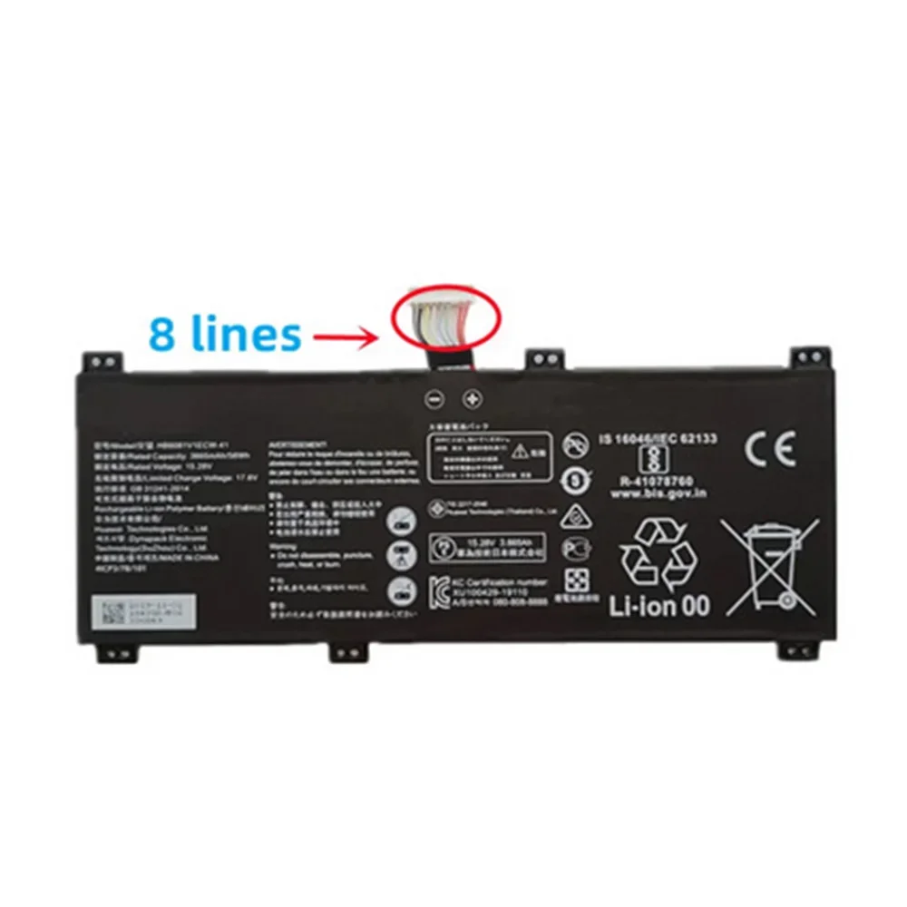 Imagem -06 - Bateria Original do Portátil para Huawei Magicbook Pro 2023 10210u Honor V700matebook d 16hly-w19rp W29 15.28v 56wh Hb6081v1ecw41
