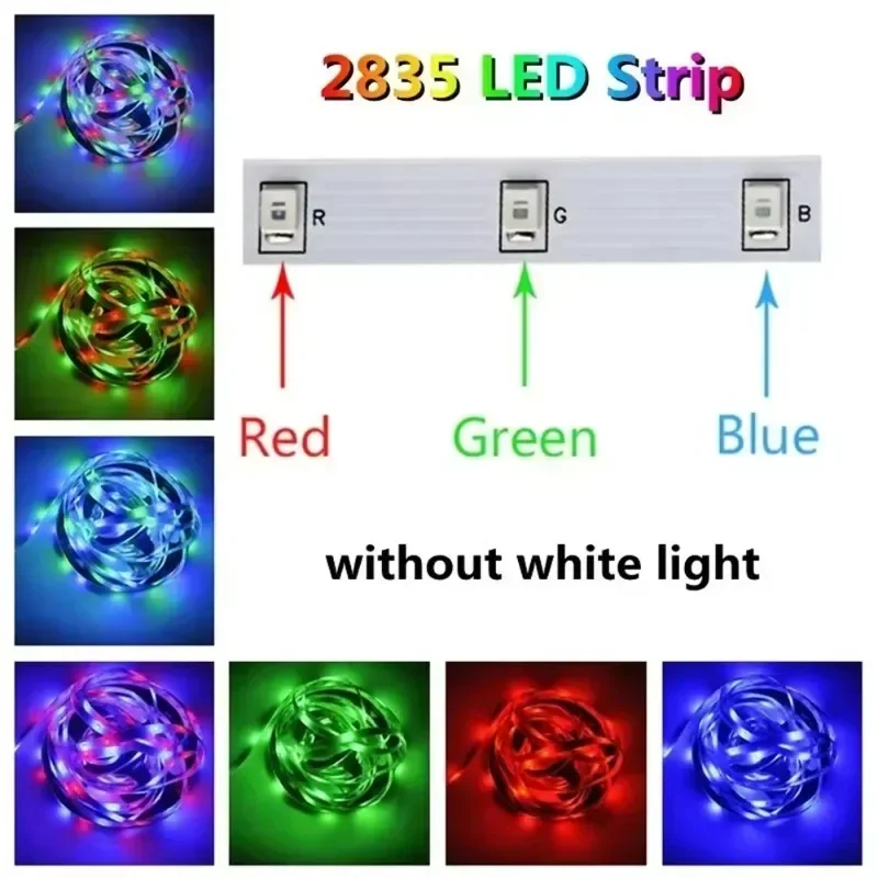 RGB светодиодные ленты 2835 ИК-пульт дистанционного управления, диодная лента USB 1M 2M 3M Ice String, красочная клейкая светодиодная лента,