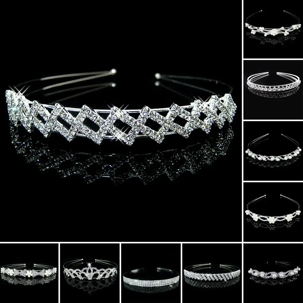 Women Hairband Korean Style Temperament Slim Sparkling Rhinestone Ladies Hair Hoop Wedding Hair Accessories Женские Волосы