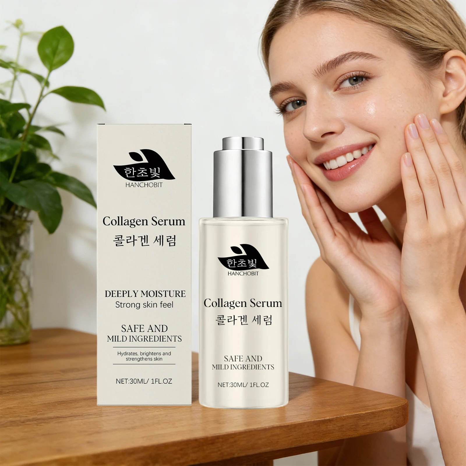 

Collagen Serum Firming Skin Repairing Barrier Improve Sagging Skin Deep Hydration Fade Fine Lines Facial Refreshing Essence 30ml
