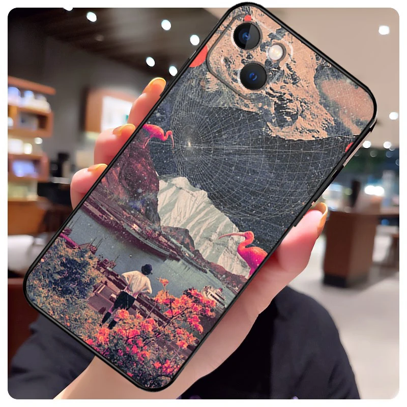 حافظة هاتف فلامنغو باللون الوردي والأحمر لهاتف آيفون 17 برو ماكس 17 غطاء خلفي هوائي لهاتف آيفون 17 برو